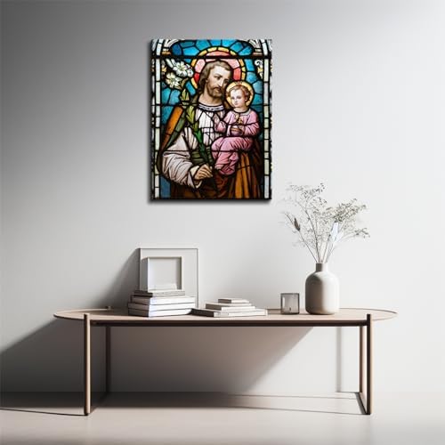 YONICA Christian Jesus Cross Canvas Wall Art for Home Decor - Merciful Heavenly Father Redemption Pictures Print On Canvas HD Giclee Artwork 32"x46"(80x120cm)