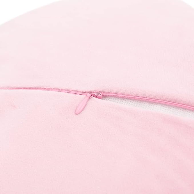 JWH Flower Throw Pillow Cover Decorative Round Pillow Case Floral Cushion for Bed Sofa Couch Car Decor 14 Inches Blush Pink with Insert