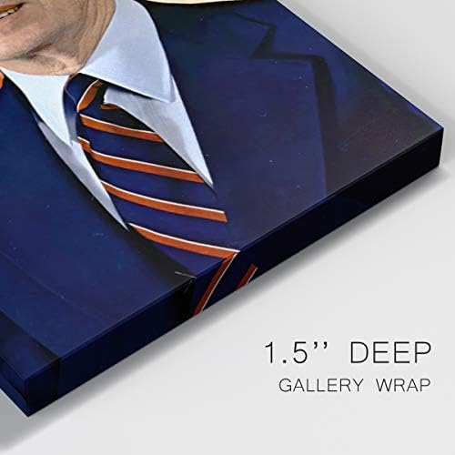 Renditions Gallery Jimmy Carter Presidental Portrait Wall Art, Premium Gallery Wrapped Canvas Decor, Ready to Hang, 60 in H x 40 in W, Made in America Print