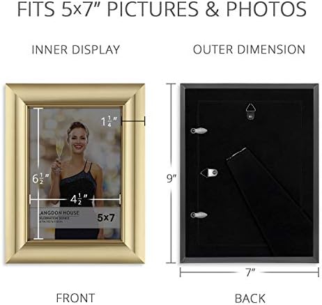 Langdon House 5x7 Picture Frames - Gold, 3 Pack - Celebration Collection