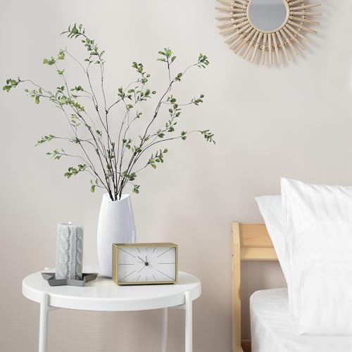 Sggvecsy 47.2’’ 4Pcs Artificial Ficus Branches Artificial Greenery Stems Faux Ficus Twig Plants Fake Leaf Spray Green Eucalyptus Branches for Vase Filler Office Home Wedding Decoration