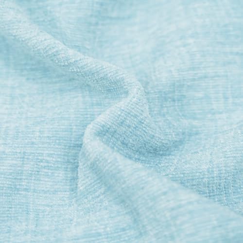 CaliTime Decorative Throw Pillow Covers 24 X 24 Inches Light Blue Grey