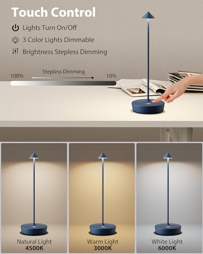 Cordless Table Lamp Rechargeable 6000mAh Battery Outdoor LED Light