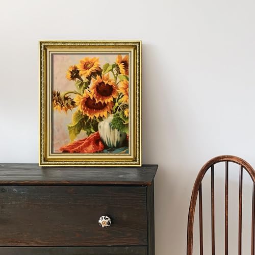 upsimples Vintage 8x10 Picture Frame, Antique Gold Frames, 2 Pack