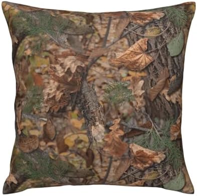 Forest Camouflage Plush Throw Pillow Cover