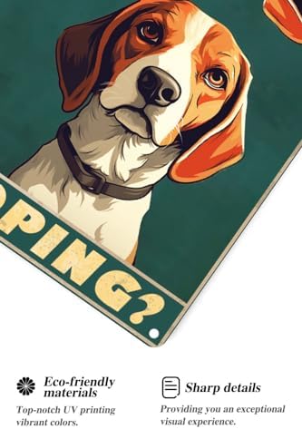 Metal Beagle Are You Pooping Vintage Funny Retro Aluminum Tin Sign for Home Farm Garden Bar Bathroom Kitchen 12x8 Inches(174)