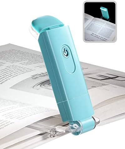 DEWENWILS USB Rechargeable Book Reading Light, Clip on Book Light (Blue)