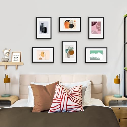 Picrit 8x12 Picture Frame Set of 12, Modern Gallery Wall Frames, Black