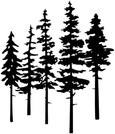 ESTART Metal Pine Tree Wall Art, Metal Tree Wall Decor | Nature Rustic Farmhouse Cabin Decor, Forest Wall Art for Home Living Room Bedroom Office Indoor and Outdoor Decoration