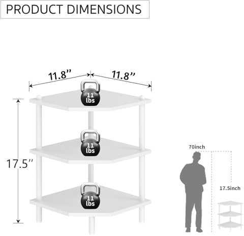 Corner Shelf Stand for Desk - 90° Corner Design to Free Up Desktop