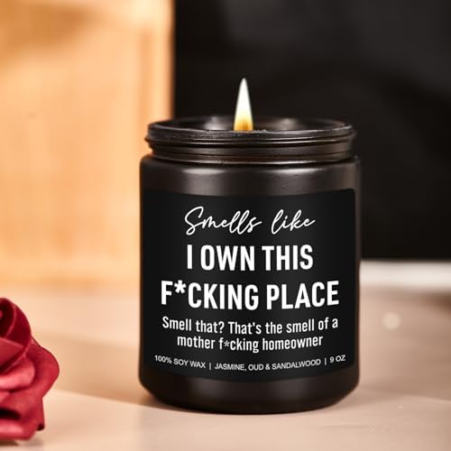 Younift Funny Scented Candle, House Warming Gifts New Home, Housewarming Gifts for Women, Men, Couple, New Homeowner - First Apartment Essentials - Closing Presents for Home Buyers - 9 oz