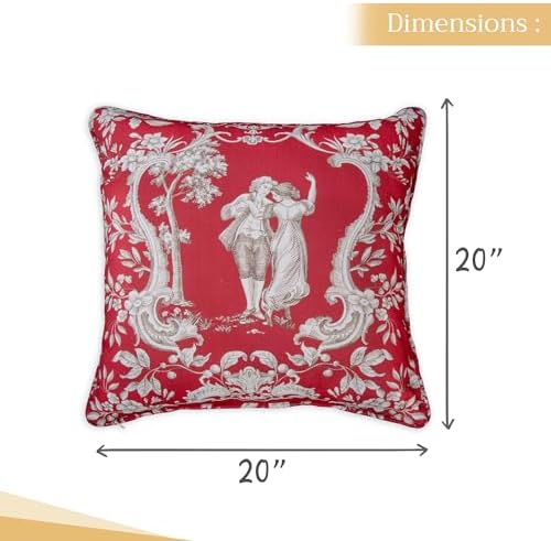 Maison d' Hermine Throw Pillow Covers 100% Cotton (20" x 20" - Pack of 1)
