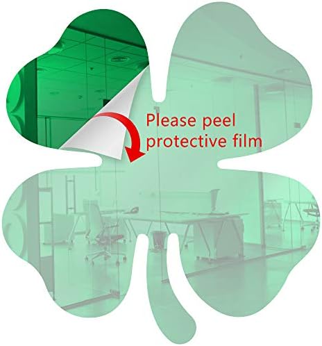 Marketing Holders Acrylic Mirror 7" Wide Shamrock Light Green .118" Thick No Adhesive Reflective Pieces Perfect for DIY Arts and Crafts School Projects Home or Office Decor Special Events