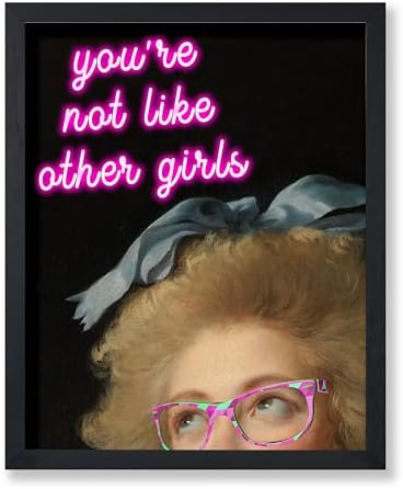 Poster Master You're Not Like Other Girls Print - Pink Neon Poster - Altered & Pop Art - Trendy Gift for Men & Women - Wall Decor for Bedroom, Living Room or Office - 11x14 UNFRAMED Wall Art