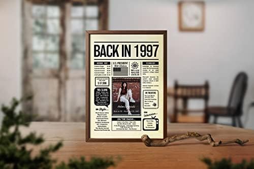 Personalized 28 year old birthday gifts - Back in 1997 Poster - Centerpiece Table Decorations 28th Birthday Party - Custom Born in 1997 Newspaper Vintage Poster for Him, Her