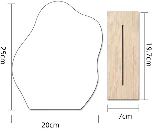 Acrylic Makeup Mirror for Desk with Stand Aesthetic Desk Decor Vanity Mirror Frameless Table top for Bedroom,Living Room and Minimal Spaces Room Decor (Baby Fat)