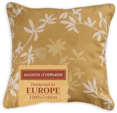 Maison d' Hermine Throw Pillow Covers 100% Cotton (20" x 20" - Pack of 1)