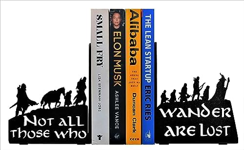 Decorative bookends for Shelves, Heavy Metal Bookends, Unique Bookends, Non Skid Book Ends, Book Stopper for Home/Office Decor/Shelves, 7 X 5.51 X 4 in/Piece (with Quote on Product)
