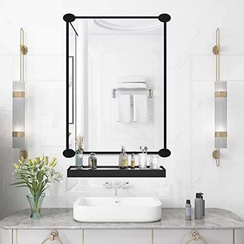 Glass Clips Clamps Holder, Round Shape Wall-Mounted Mirrors Bracket, Mirror Clips for 5-11mm Thick Mirror Bedroom Bathroom Supports Fixings 4 Pieces