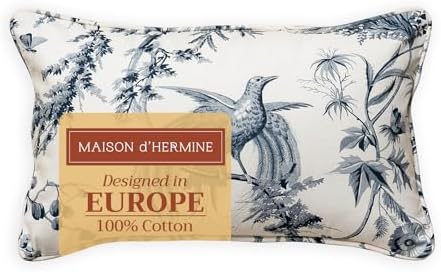 Maison d' Hermine Throw Pillow Covers 100% Cotton (12" x 20" - Pack of 1)