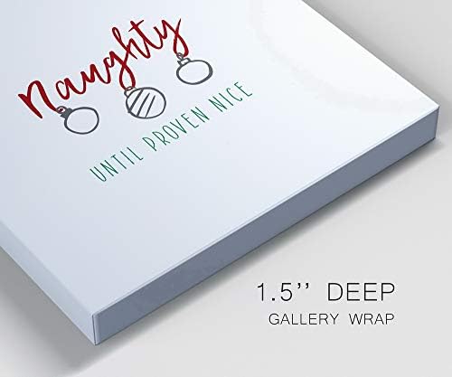 Renditions Gallery Abstract Wall Art Paintings for Home Decor Naughty until Proven Nice Canvas Hanging Artwork for Living Room Home Kitchen Wall Decorations - 40"X40" LT05