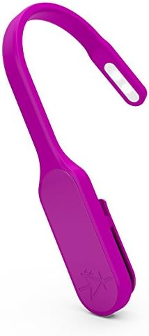 The Original Mighty Bright Recharge Clip On Rechargeable Book Light Reading Light, Warm Eye Care LEDs, Flexible, Durable, Dimmable, Perfect for Kids, Bookworms, Reading in Bed, Lasts 60 Hours (Purple)