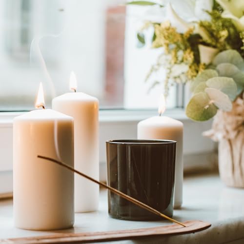 SHOWIN Thick Candle Jars for Making Candles 12 Pcs, 14 OZ Empty Jars with Wood Lids for Candle Making, Sample Container, Glossy Black