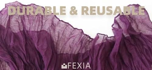 FEXIA 3Pcs Purple Cheesecloth Table Runner Wedding Bridal Shower Home Decor