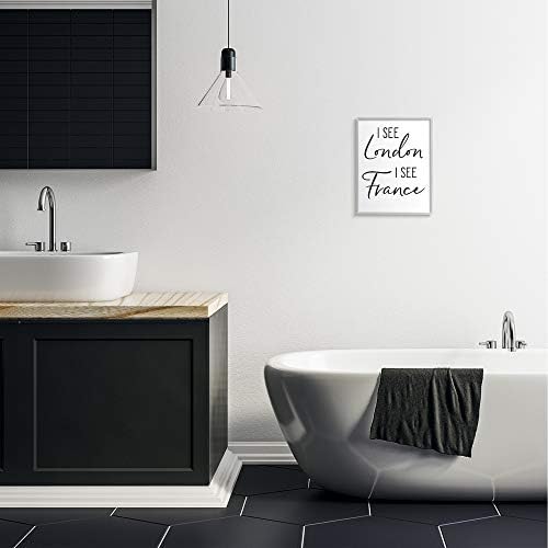 I See London and France Saying Bathroom Humor'| Framed Giclee Art