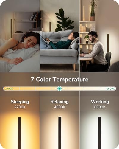 EDISHINE Wooden LED Corner Floor Lamp & LED Table Lamp