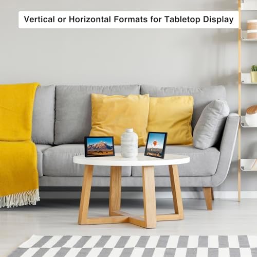 JCJMY 8.3x11.7 A4 Picture Frame Set of 6 for Wall Hanging or Tabletop Horizontally or Vertically, A4 Frame 8.3 x 11.7 Wall Gallery Poster Photo Frame with Shatter Resistant Plexiglass, 6 Pack, Black