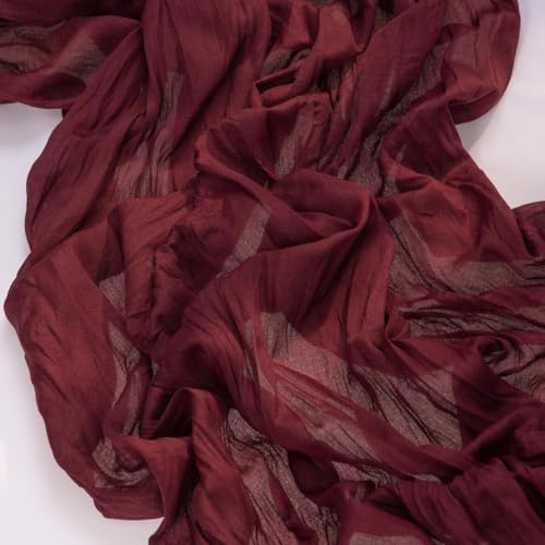 3 Pack Burgundy Cheesecloth Table Runner 10ft Sheer Gauze Events Decor