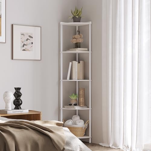 SUNMORY 5 Tier Corner Shelf, 65" Tall Corner Shelves for Living Room Decor