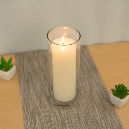 WGVI Quality Thick Weighted Clear Cylinder Glass Vases, 4" W x 6" H, Flower Arrangement Glass Candle Holders Wedding Centerpieces Terrarium Planter Pen Brush Storage Container, Bulk Wholesale, 12 Pcs