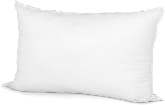 Hometex Throw Pillow Insert 12" x 20" Polyester Filled Standard Cover (24 Pack Wholesale)