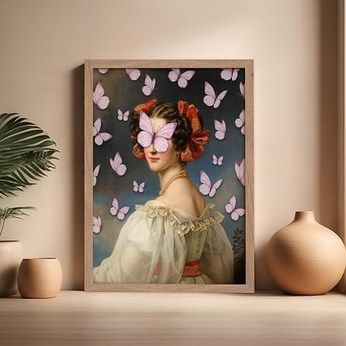 Poster Master Auguste Strobl Print - Portrait Painting Poster - Altered & Pop Art - Housewarming Gift for Men & Women - Aesthetic Decor for Bedroom, Living Room or Office - 16x20 Beige Framed