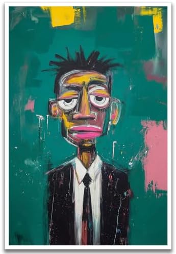 African American Men Canvas Wal Art Pop Black Man Wall Art, 16"x24"Unframed | Abatract Black Man Canvas Prints, Fashion African American Paintings Print, Afrocentric Artwork for Living Room Bedroom Decor