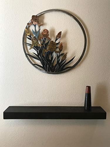 Joel’s Antiques 24 Inch Wooden Floating Shelves for Wall - 24x6x2 in - Made of Natural Wood - Short Heavy Duty Rustic Wall Shelves for Bedroom - Bathroom Shelf, Laundry Room Floating Storage - Black