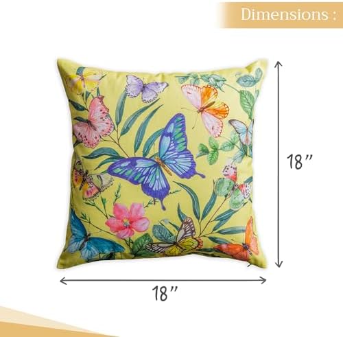 Maison d' Hermine Throw Pillow Covers 100% Cotton (18" x 18" - Pack of 1)