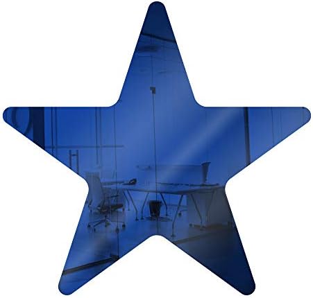 Marketing Holders Acrylic Mirror 6" Dark Blue Star Flat DIY Smooth Edge Blank Plexiglass Tiles .118 3MM Thick Rounded Corners Decor for Birthdays Weddings Nurseries Dance Studios Photograhers