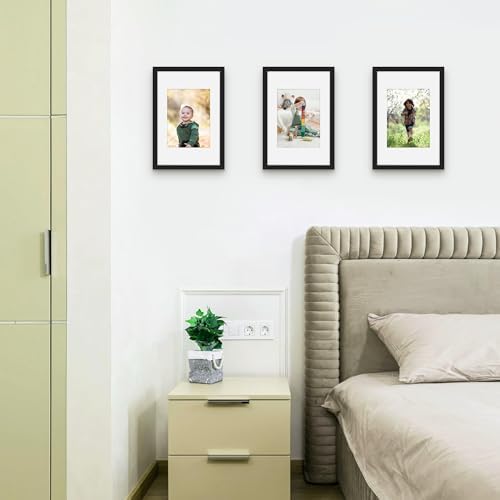 Picrit 8x12 Picture Frame Set of 12, Modern Gallery Wall Frames, Black