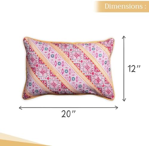 Maison d' Hermine Throw Pillow Covers 100% Cotton (12" x 20" - Pack of 1)