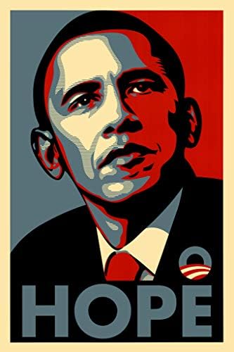 Barack Obama Poster Hope President Portrait Photo Picture Cool Wall Art Print Poster 12x18