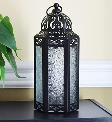 Vela Lanterns Decorative Indoor Moroccan Candle Holder, Clear, M, 12-Pack