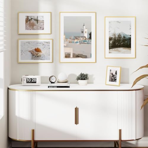 Fun Memories 20x28 Picture Frame, 20 x 28 Metal Poster Frame with Mat for 16x24 Photo - HD Tempered Glass - Vertical and Horizontal Display