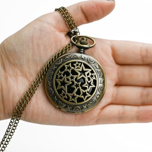 Black Obsidian Scrying Mirror, Obsidian Feng Shui Mirror, Witches Mirror Presents, Witchcraft kit Divination Tools (Pocket Watch-1)