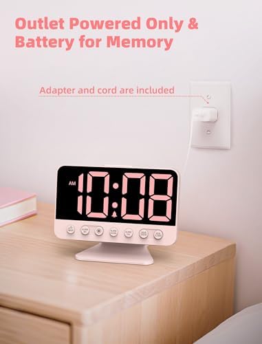 Odokee Digital Alarm Clocks for Bedrooms with Large Bold Number