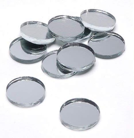 1 Inch, Pack of 100 Small Mirrors for Crafts, Round Mirror for Tables at Wedding, Mirror Tiles for Crafts and DIY Projects