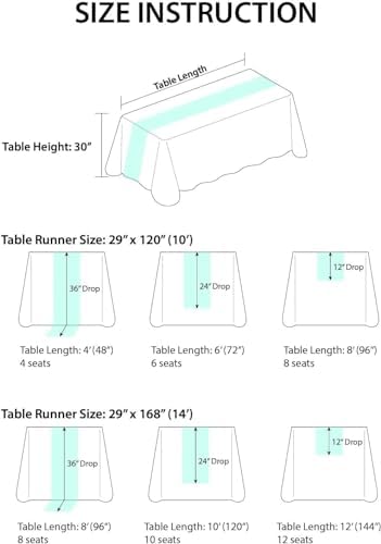 Ling's Moment Dark Red Cheesecloth Table Runner, 120 Inch 10FT