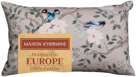 Maison d' Hermine Throw Pillow Covers 100% Cotton (12" x 20" - Pack of 1)